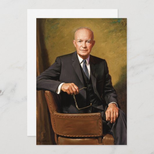 Dwight Eisenhower President White House Portrait Einladung (Vorne/Hinten)