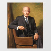 Dwight Eisenhower President White House Portrait Fensteraufkleber (Blatt)