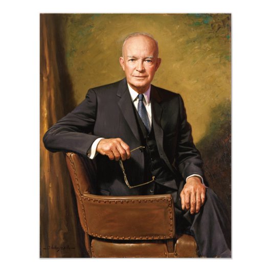 Dwight Eisenhower President White House Portrait Fotodruck (Vorne)