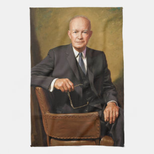 Dwight Eisenhower President White House Portrait Geschirrtuch