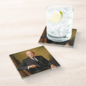 Dwight Eisenhower President White House Portrait Glasuntersetzer (Schrägansicht)