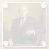 Dwight Eisenhower President White House Portrait Glasuntersetzer (Rückseite)