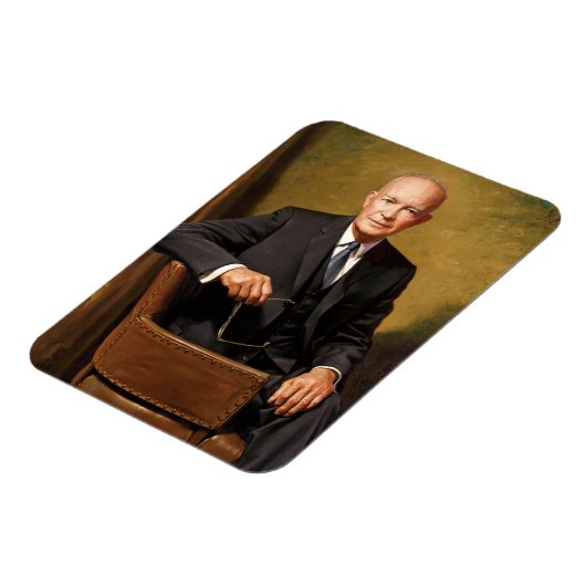 Dwight Eisenhower President White House Portrait Magnet (Linke Seite)