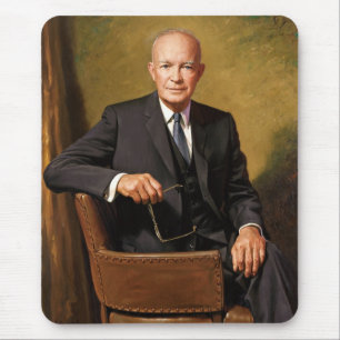 Dwight Eisenhower President White House Portrait Mousepad