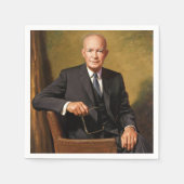 Dwight Eisenhower President White House Portrait Serviette (Vorderseite)