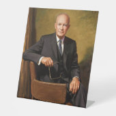 Dwight Eisenhower President White House Portrait Sockelschild (Vorderseite)