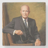 Dwight Eisenhower President White House Portrait Steinuntersetzer (Vorderseite)