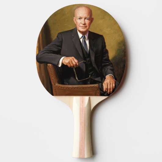 Dwight Eisenhower President White House Portrait Tischtennis Schläger (Rückseite)