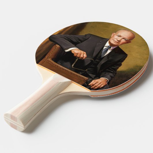 Dwight Eisenhower President White House Portrait Tischtennis Schläger (Vorderseite)
