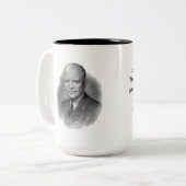 Dwight- Eisenhowerfreiheits-Zitat Zweifarbige Tasse (Vorderseite Links)