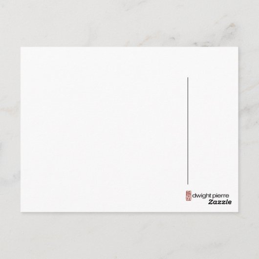 Dwight Pierre Postkarte (Rückseite)