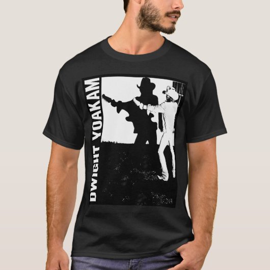 Dwight Yoakam 80er Stil Retro T-Shirt (Vorderseite)