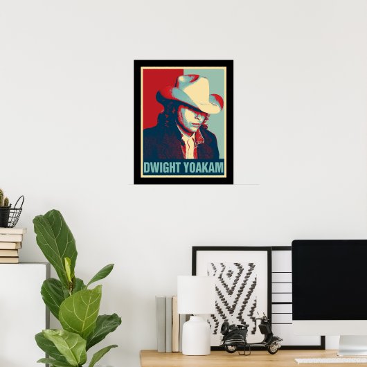 Dwight Yoakam Retro Hope Style Geschenk für Fans.p Poster (Heimbüro)