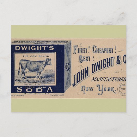 Dwight's Soda-1879 Postkarte (Vorderseite)