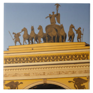 Dwortsowkaja-Platz, Triumphbogen, Sonnenuntergang Fliese