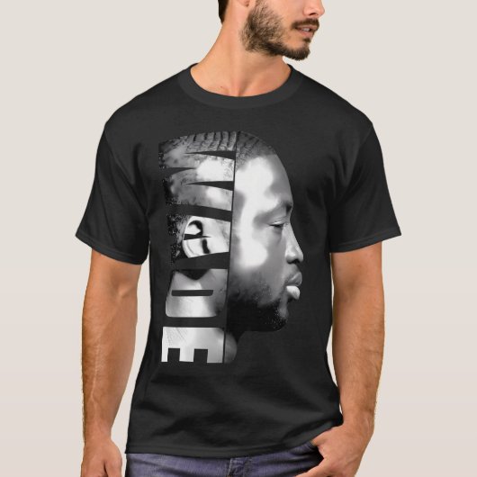 Dwyane Wade - Schwarz-weiß T-Shirt (Vorderseite)