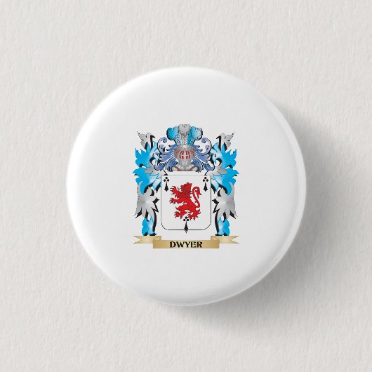 Dwyer Wappen - Familienwappen Button (Vorderseite)