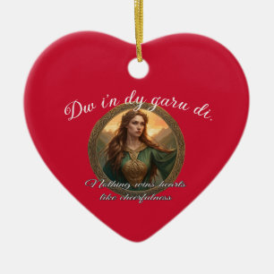 Dwynwen, die Schutzpatronin der Liebenden Keramik Ornament
