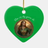 Dwynwen, die Schutzpatronin der Liebenden Keramik Ornament (Hinten)