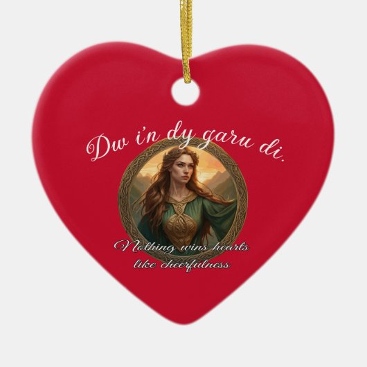 Dwynwen The Patron Saint Of Lovers Keramik Ornament (Vorne)