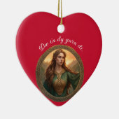 Dwynwen The Patron Saint Of Lovers Keramik Ornament (Rechts)