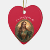 Dwynwen The Patron Saint Of Lovers Keramik Ornament (Links)