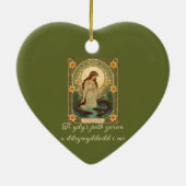 Dwynwen's Well And Sacred Fish Keramik Ornament (Hinten)