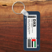 DXB Dubai Boarding Pass - Dubai Ticket Schlüsselanhänger (Vorderseite)
