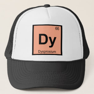 Dy - Dysprosium Chemie Periodensystem Symbol Truckerkappe