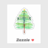 Dy Funny Dragonfly Christmas Tree Xmas Insect Love Aufkleber (Blatt)