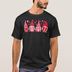 Dy Happy Valentines Day Gnome Couple Matching Lov T-Shirt
