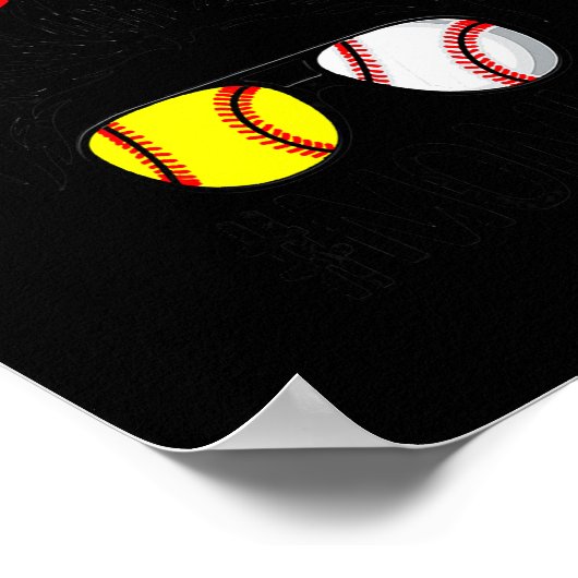 Dy Messy Bun Mütter Day Softball Baseball Poster (Ecke)