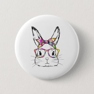 Dy Niedlich Bunny Face Gefärbte Krawatte Gles Oste Button
