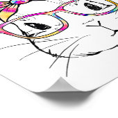 Dy Niedlich Bunny Face Gefärbte Krawatte Gles Oste Poster (Ecke)