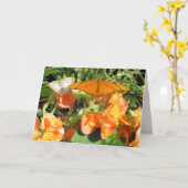 Dyas Julia und White Peacock Butterflies Gruß Karte (Gelbe Blume)