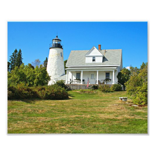 Dyce Head Leuchtturm, Castine Maine Foto Print (Vorne)