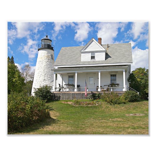 Dyce Head Leuchtturm, Castine Maine Foto Print (Vorne)