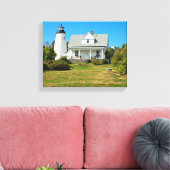 Dyce Head Leuchtturm, Maine Wrapped Canvas Print Leinwanddruck (Insitu (Wohnzimmer))
