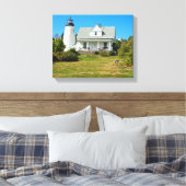 Dyce Head Leuchtturm, Maine Wrapped Canvas Print Leinwanddruck (Insitu (Schlafzimmer))