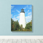 Dyce Head Leuchtturm, Maine Wrapped Canvas Print Leinwanddruck (Insitu (Holzboden))