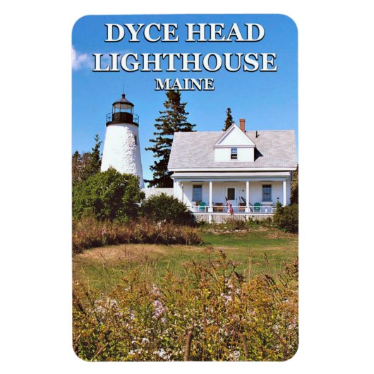 Dyce Head Lighthouse, Castine Maine Flexi Magnet (Vertikal)