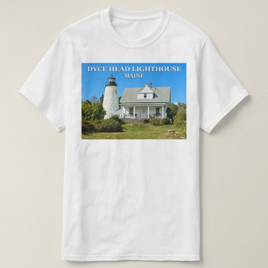 Dyce Head Lighthouse, Castine Maine T - Shirt (Design vorne)