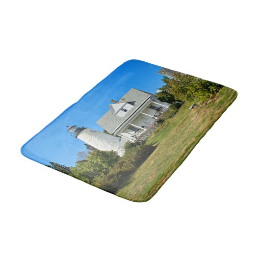 Dyce Head Lighthouse, Maine Bath Mat Badematte (Schrägansicht)