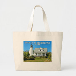 Dyce Head Lighthouse, Maine Jumbo Tote Bag Jumbo Stoffbeutel