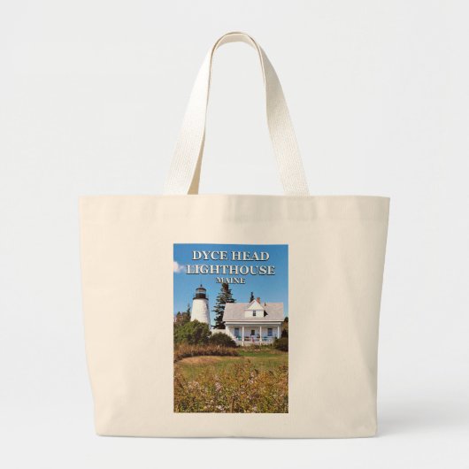Dyce Head Lighthouse, Maine Jumbo Tote Bag Stoffbeutel (Vorne)