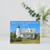 Dyce Head Lighthouse, Maine Postcard Postkarte (Stehend Vorderseite)