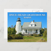 Dyce Head Lighthouse, Maine Postcard Postkarte (Vorne/Hinten)