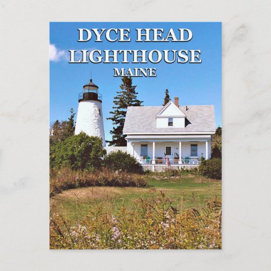 Dyce Head Lighthouse, Maine Postcard Postkarte (Vorderseite)