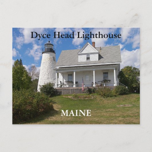 Dyce Head Lighthouse, Maine Postcard Postkarte (Vorderseite)