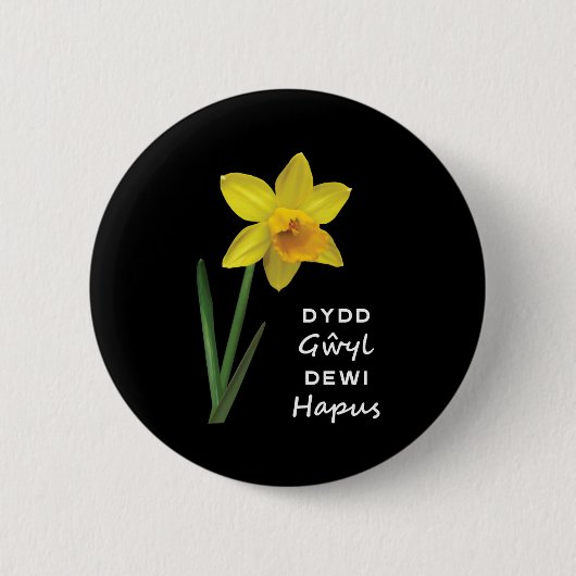 Dydd GḥDewi Hapus Happy St David's Day Button (Vorderseite)